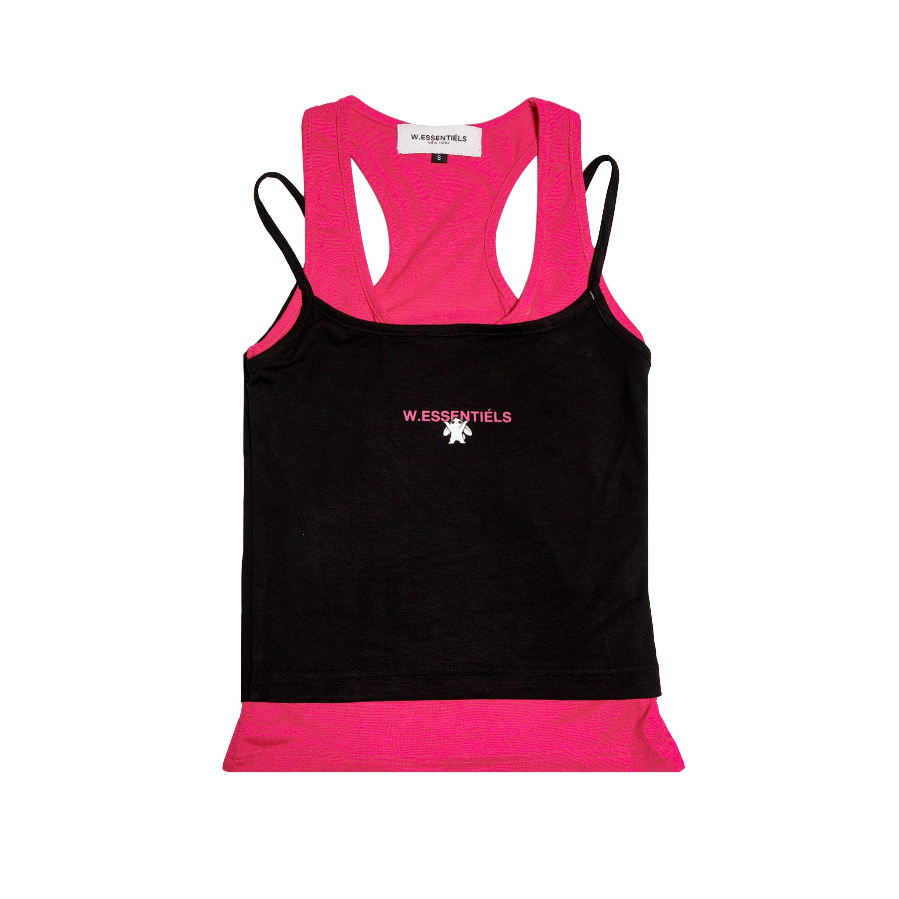 W.Essentiels X HasyaKyla Sables Two Layer Tank Top Black/Raspberry
