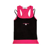 W.Essentiels X HasyaKyla Sables Two Layer Tank Top Black/Raspberry