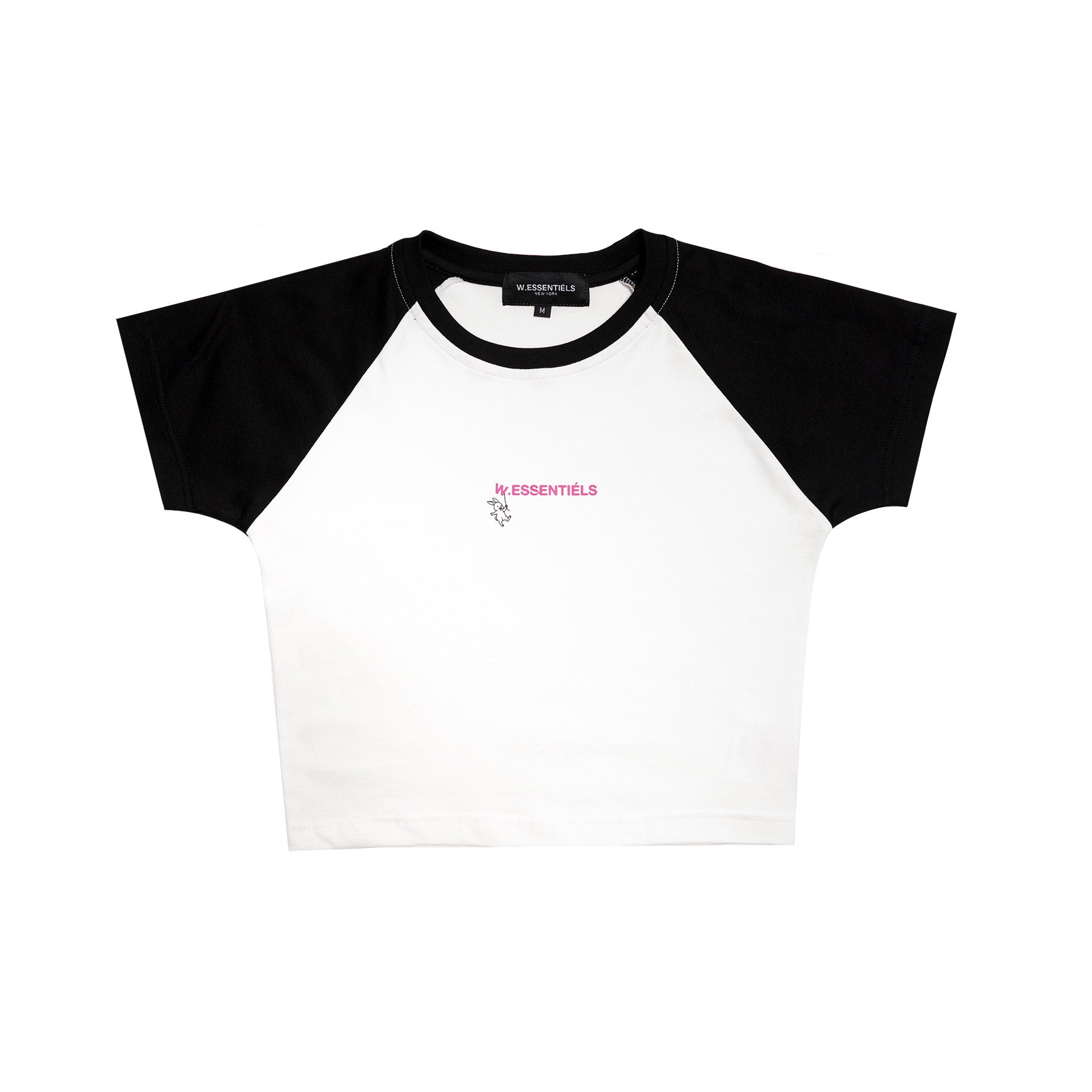W.Essentiels X HasyaKyla Sables Baby Crop Tee Black/White