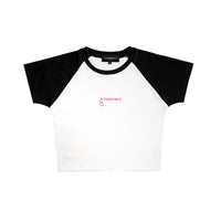 W.Essentiels X HasyaKyla Sables Baby Crop Tee Black/White