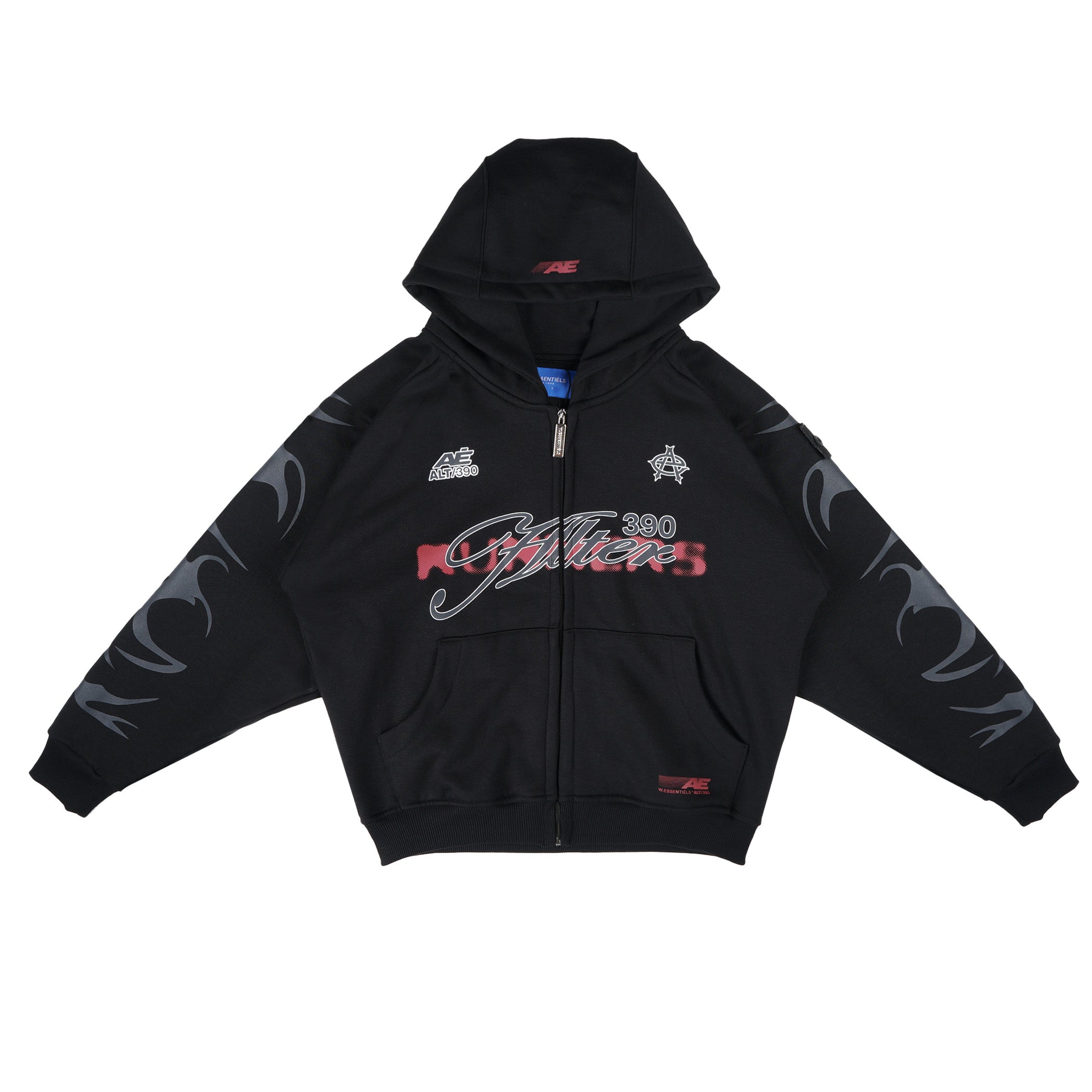 W.Essentiels x Alter Ego Darkpact Zip Hoodie Black