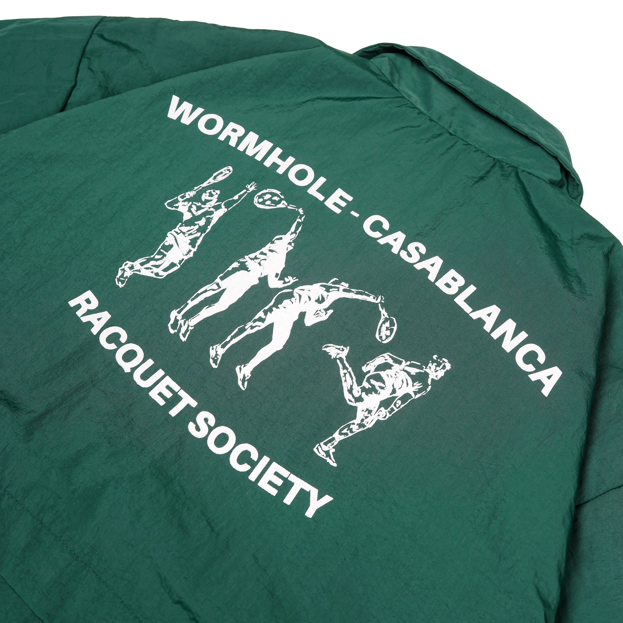 Wormhole x Casablanca Illegal Serve Player Warmup Jacket Two Tone Forest/White