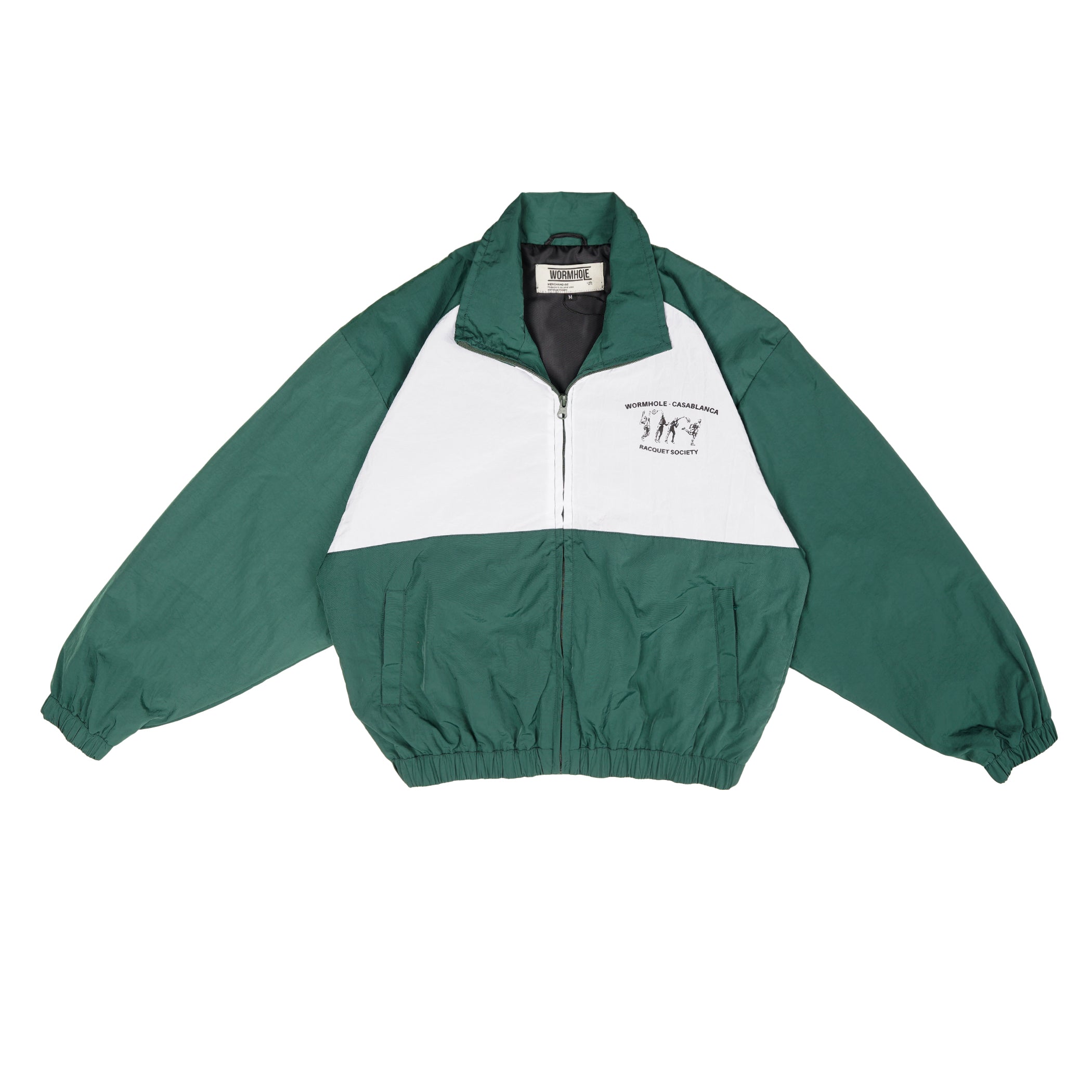 Wormhole x Casablanca Illegal Serve Player Warmup Jacket Two Tone Forest/White