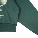 Wormhole x Casablanca Illegal Serve Cropped Crewneck Sweater Forest Green
