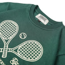 Wormhole x Casablanca Illegal Serve Cropped Crewneck Sweater Forest Green