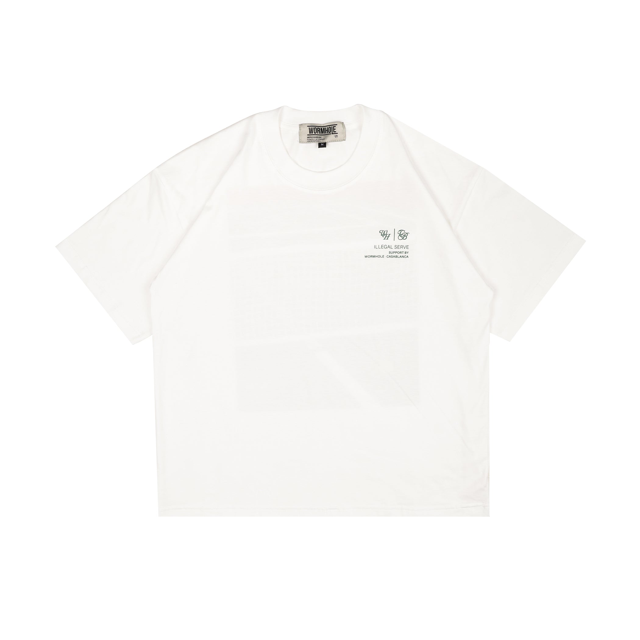 Wormhole x Casablanca Illegal Serve Boxy Cut T-shirt White