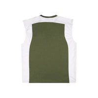 Wormhole x Casablanca Illegal Serve Tank Top Two Tone Olive/White