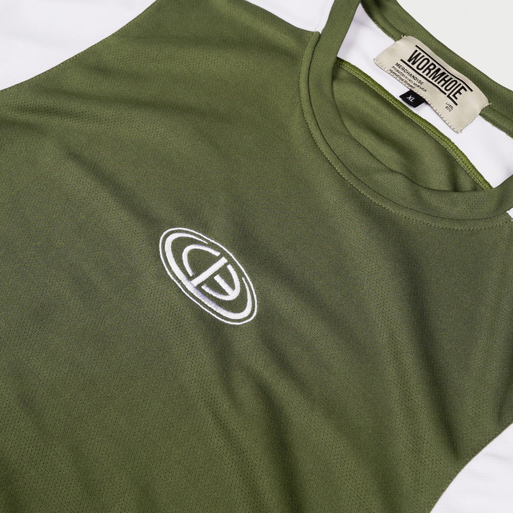 Wormhole x Casablanca Illegal Serve Tank Top Two Tone Olive/White