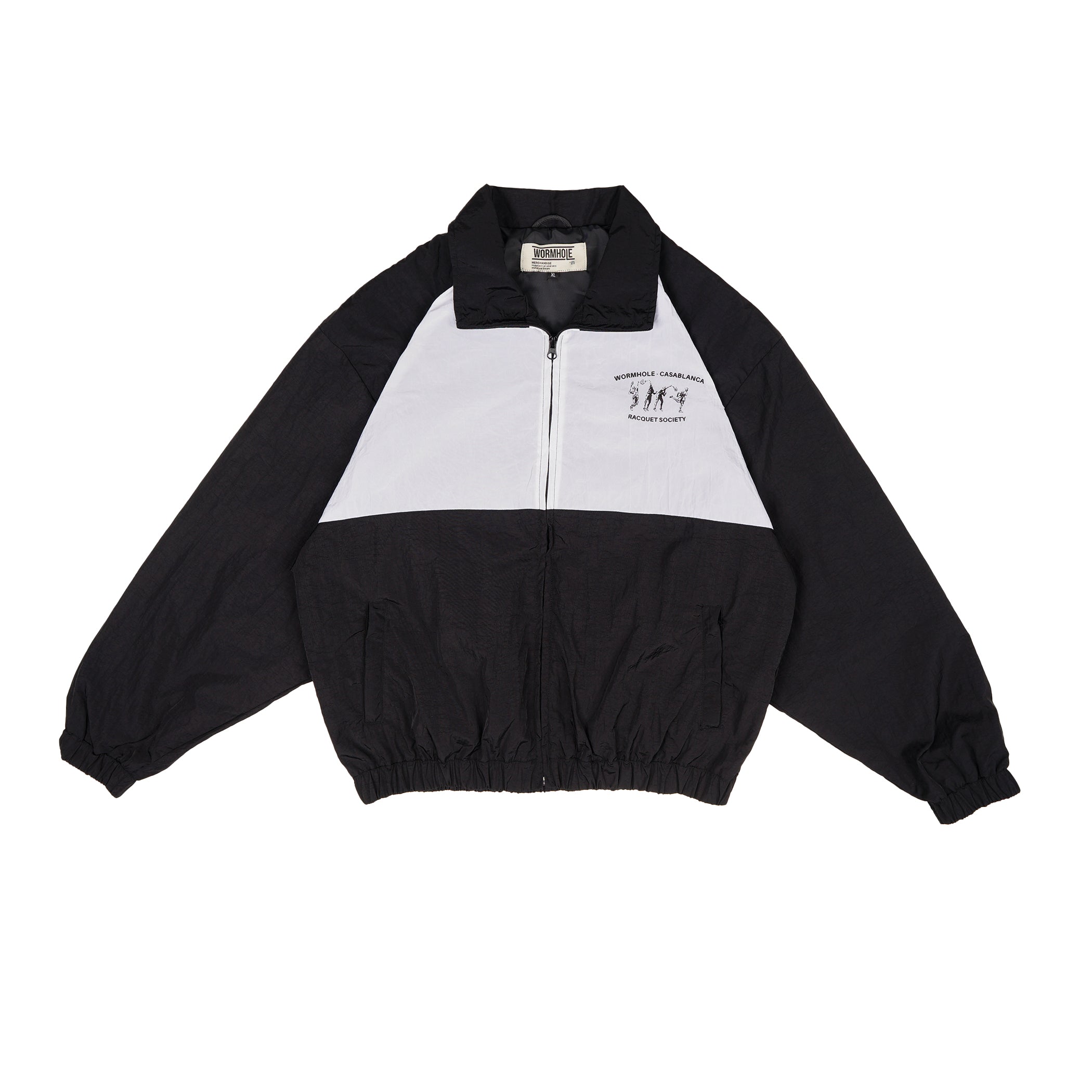 Wormhole x Casablanca Illegal Serve Player Warmup Jacket Two Tone Black/White