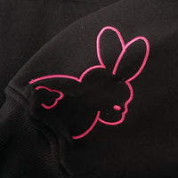 W.Essentiels X HasyaKyla Sables Oversize Zip Hoodie Noir Black