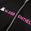 W.Essentiels X HasyaKyla Sables Oversize Zip Hoodie Noir Black