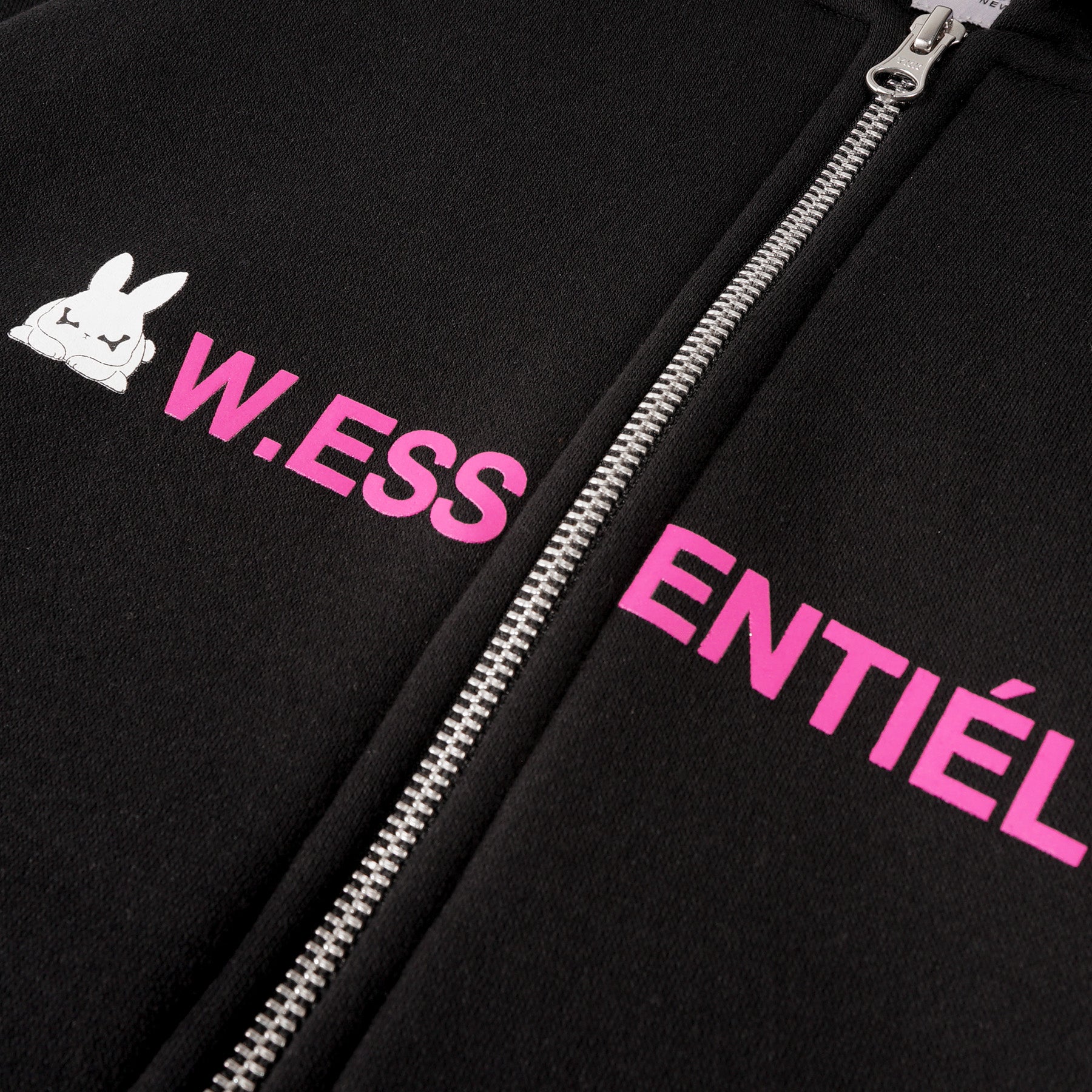 W.Essentiels X HasyaKyla Sables Oversize Zip Hoodie Noir Black