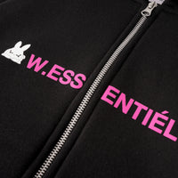 W.Essentiels X HasyaKyla Sables Oversize Zip Hoodie Noir Black