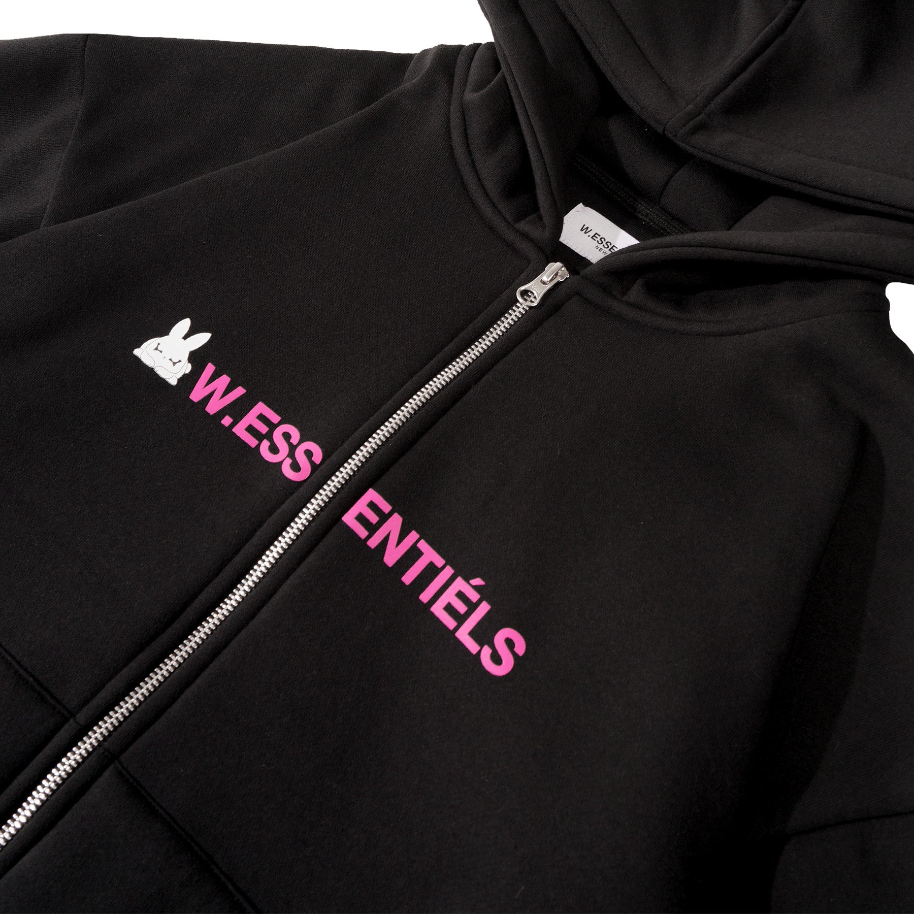 W.Essentiels X HasyaKyla Sables Oversize Zip Hoodie Noir Black