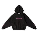 W.Essentiels X HasyaKyla Sables Oversize Zip Hoodie Noir Black