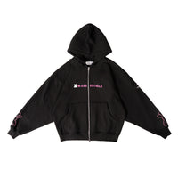 W.Essentiels X HasyaKyla Sables Oversize Zip Hoodie Noir Black