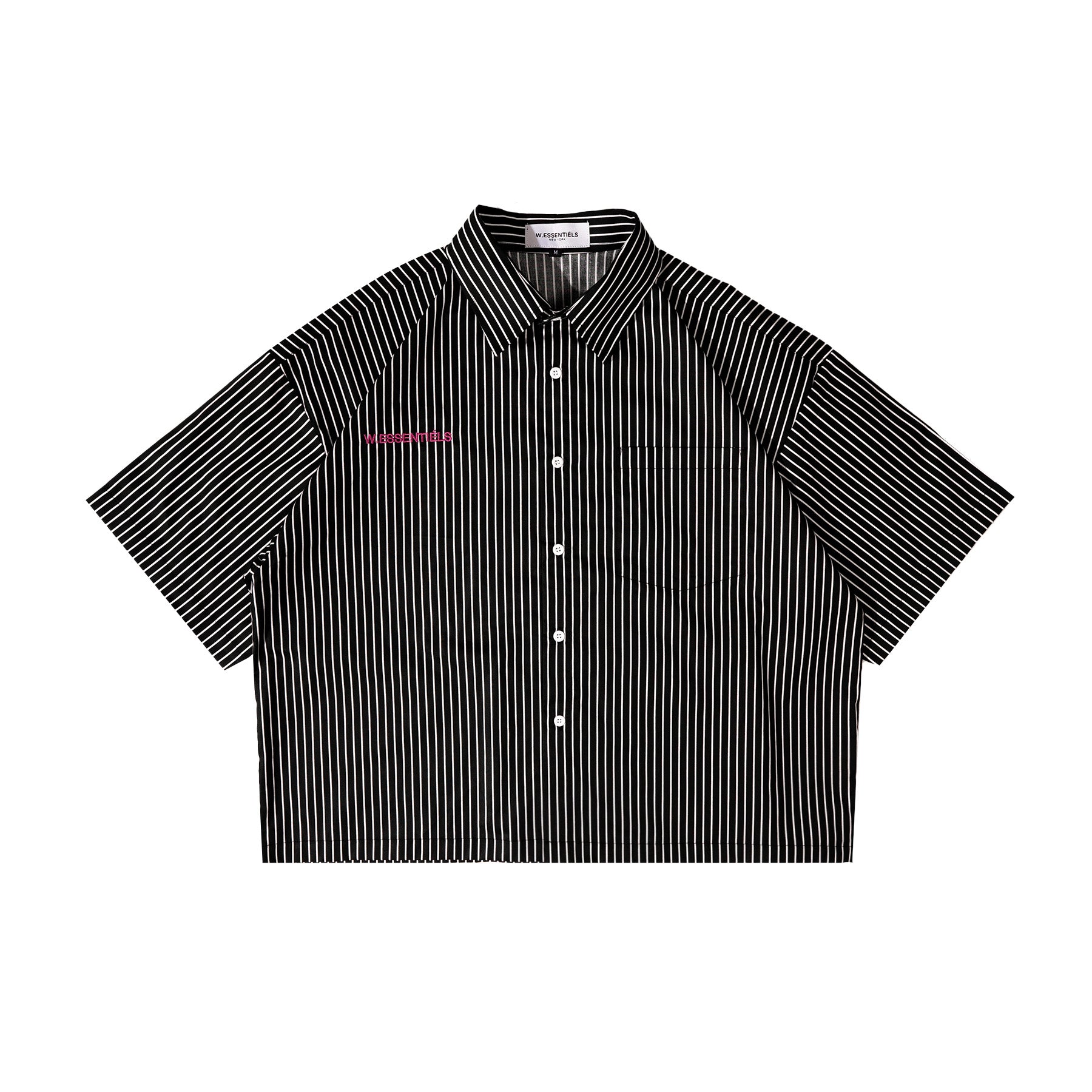 W.Essentiels X HasyaKyla Sables Pinstripe Boxy Shirt Black Stripes