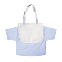 WORMHOLE Bureau de Guerre Shirt-Totebag Striped/Natural