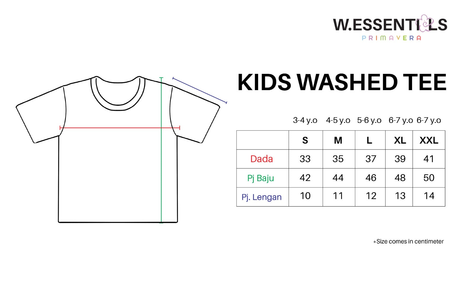 W.Essentiels Kids Treshold Ref-2126 Acid Wash Tee Angelo Azzuro (Blue)