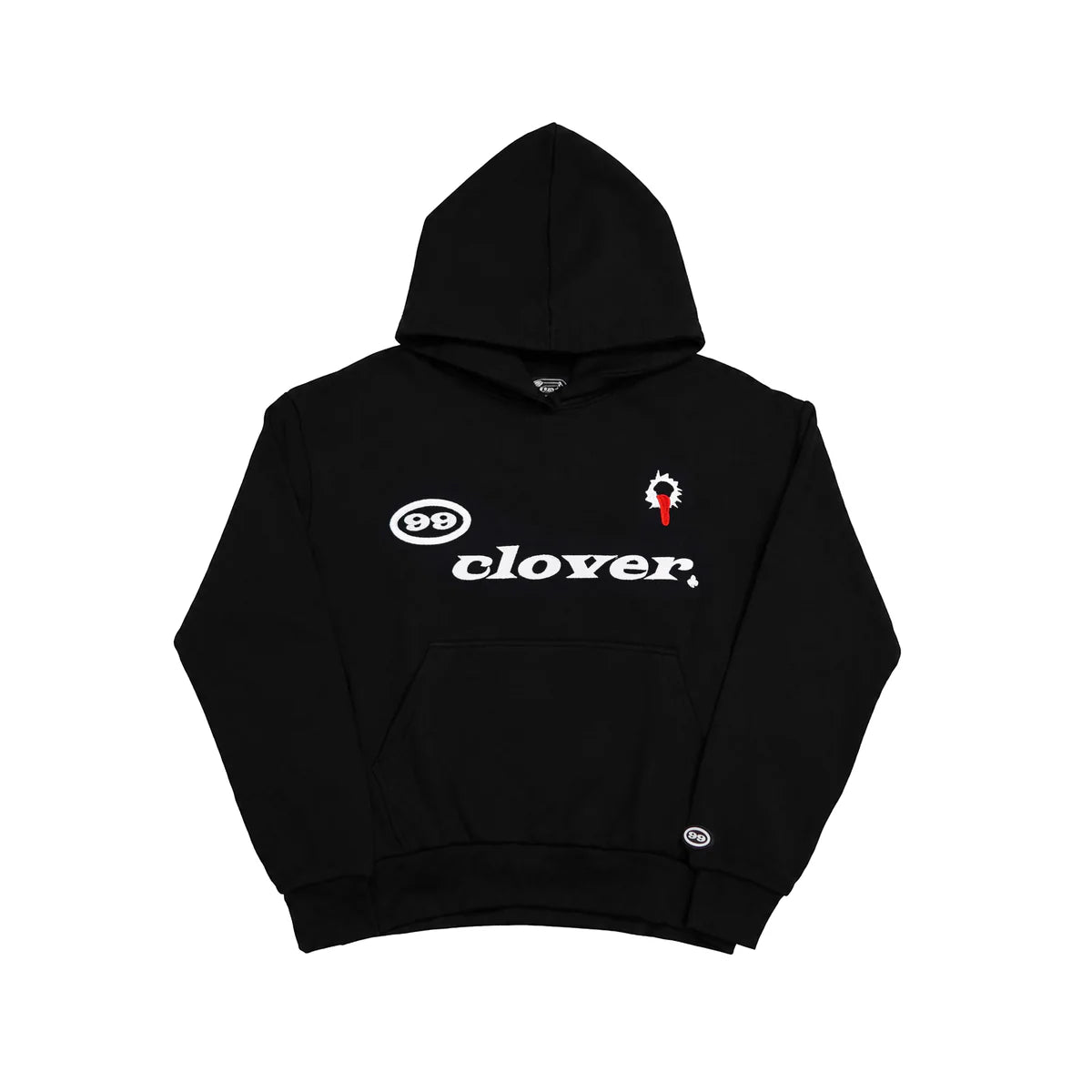 99 Clover "FEELING LUCKY" Oversized Hoodie Black