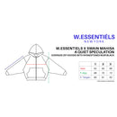W.ESSENTIELS x Swain Mahisa A Quiet Speculation Oversize Zip Hoodie with Rhinestones Noir Black