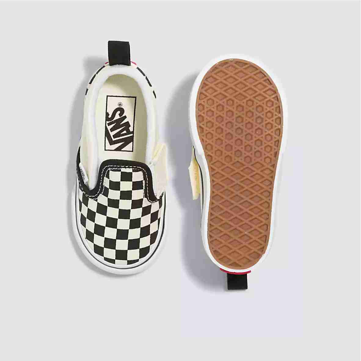 Vans Toddler Slip-On V Checkerboard Black/White