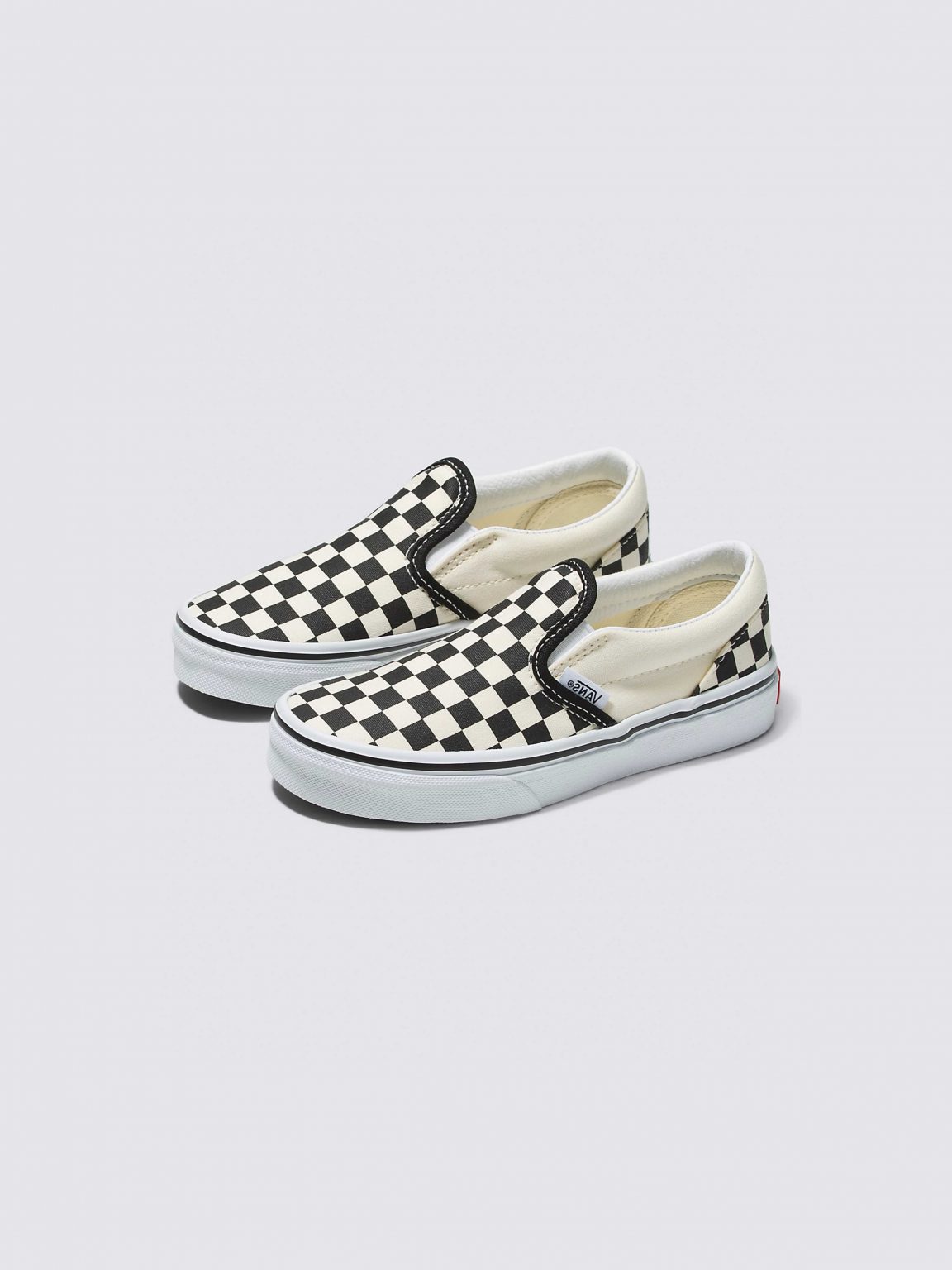 Vans Kids UY Classic Slip On (Checkerboard) Black/White