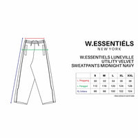 W.Essentiels Luneville Utility Velvet Sweatpants Midnight Navy