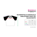 W.Essentiels X HasyaKyla Sables Baby Crop Tee Black/White