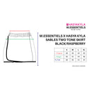 W.Essentiels X HasyaKyla Sables Two Tone Sport Skirt Black/Raspberry
