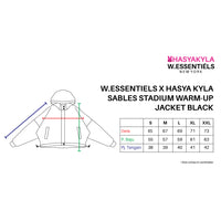 W.Essentiels X HasyaKyla Sables Stadium Warm-up Jacket Noir Black