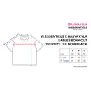 W.Essentiels X HasyaKyla Sables Boxy Cut Oversize Tee Black