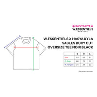 W.Essentiels X HasyaKyla Sables Boxy Cut Oversize Tee Black