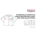 W.Essentiels X HasyaKyla Sables Pinstripe Boxy Shirt Black Stripes