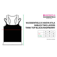 W.Essentiels X HasyaKyla Sables Two Layer Tank Top Black/Raspberry