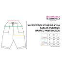 W.Essentiels X HasyaKyla Sables Oversize Barrel Pants Noir Black