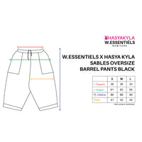 W.Essentiels X HasyaKyla Sables Oversize Barrel Pants Noir Black