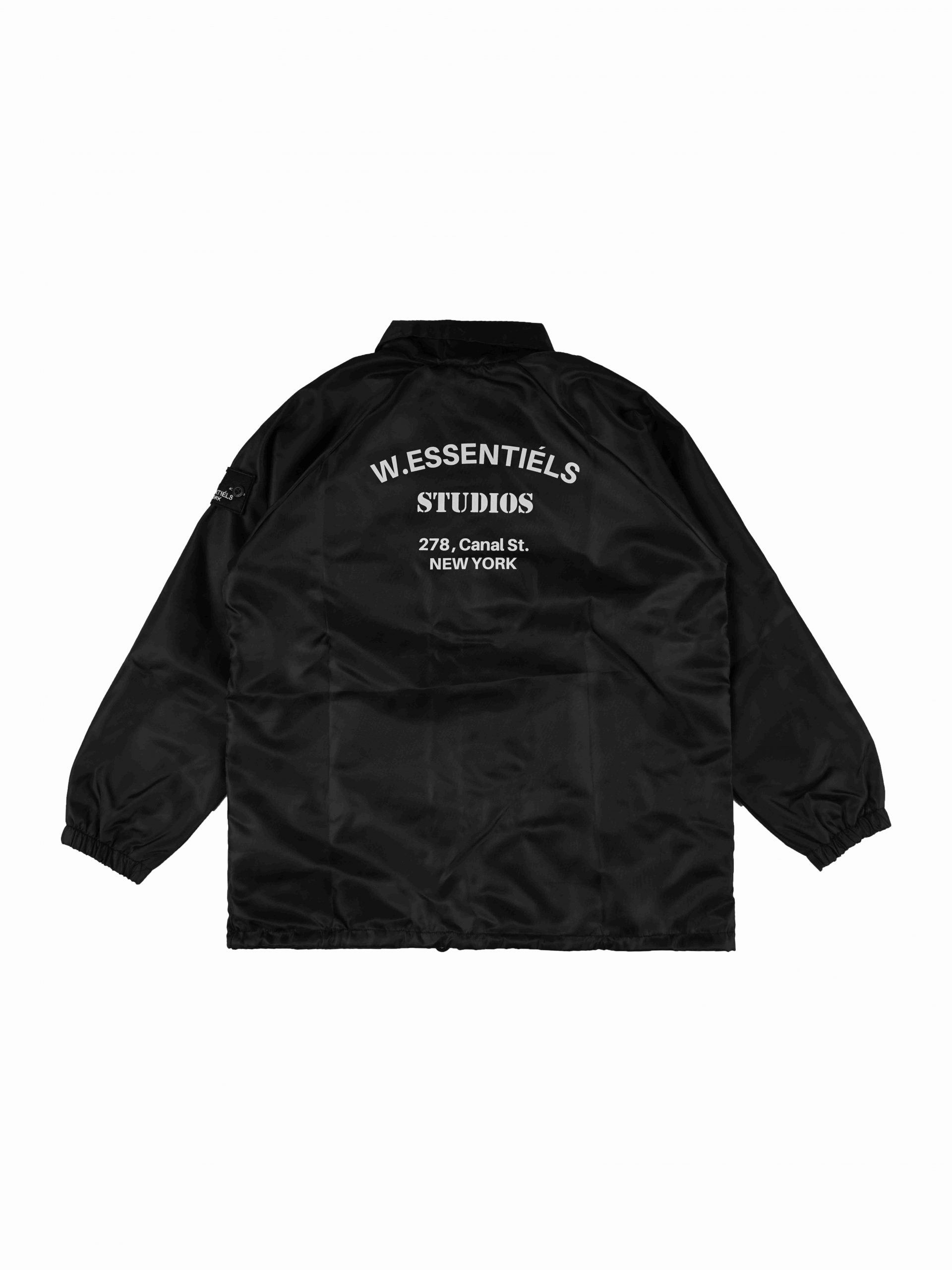 W.Essentiéls Belcastel Windbreaker Jacket Noir Black – WORMHOLE STORE