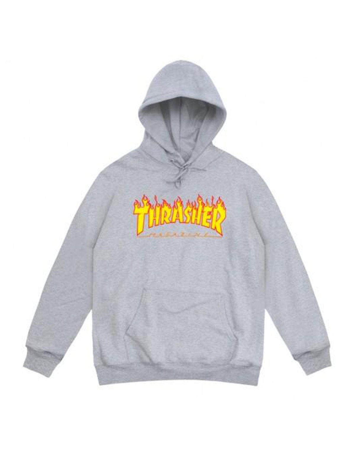 stijl Poort gegevens Thrasher Flame Logo Hoodie Grey – WORMHOLE STORE