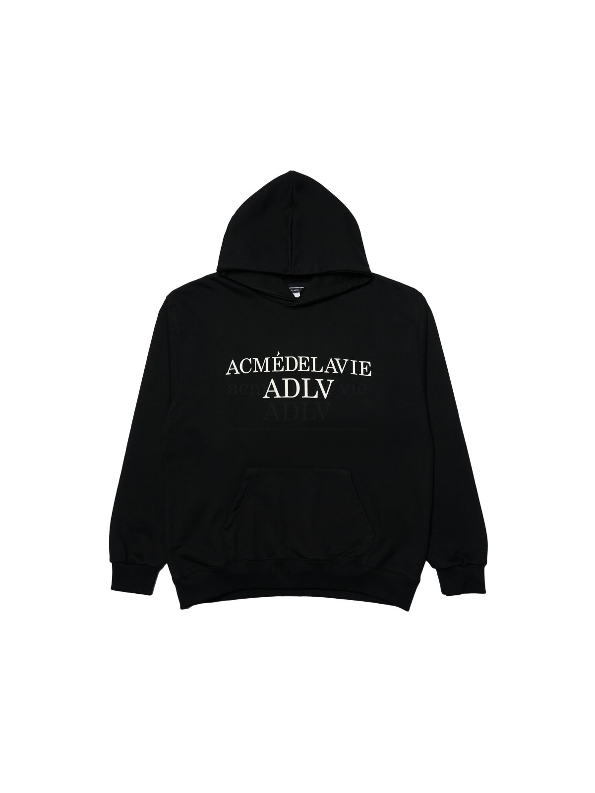 ADLV Essential Logo Hoodie Black – WORMHOLE STORE