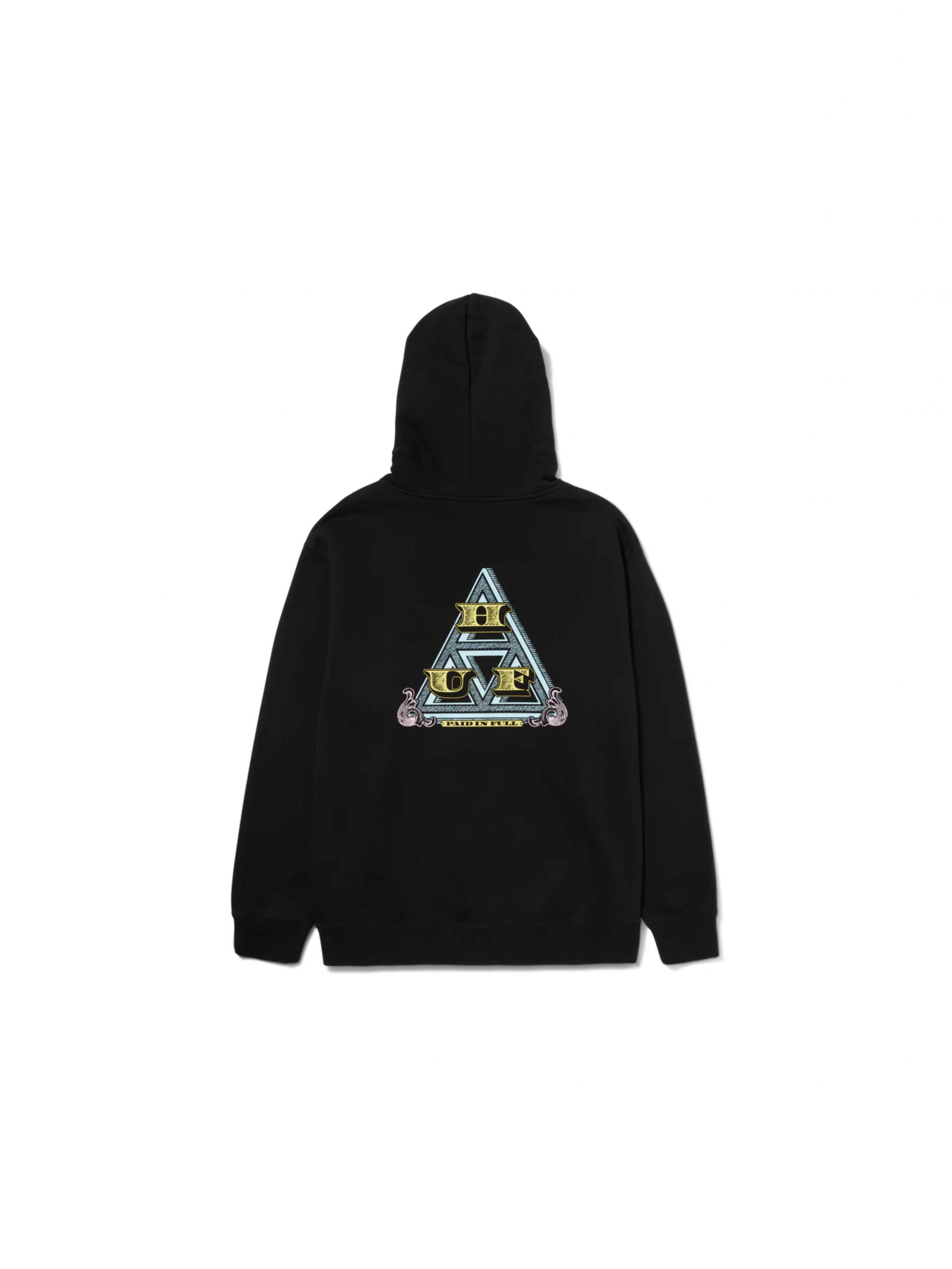 HUF Paid In Full P/O Hoodie Black – WORMHOLE STORE